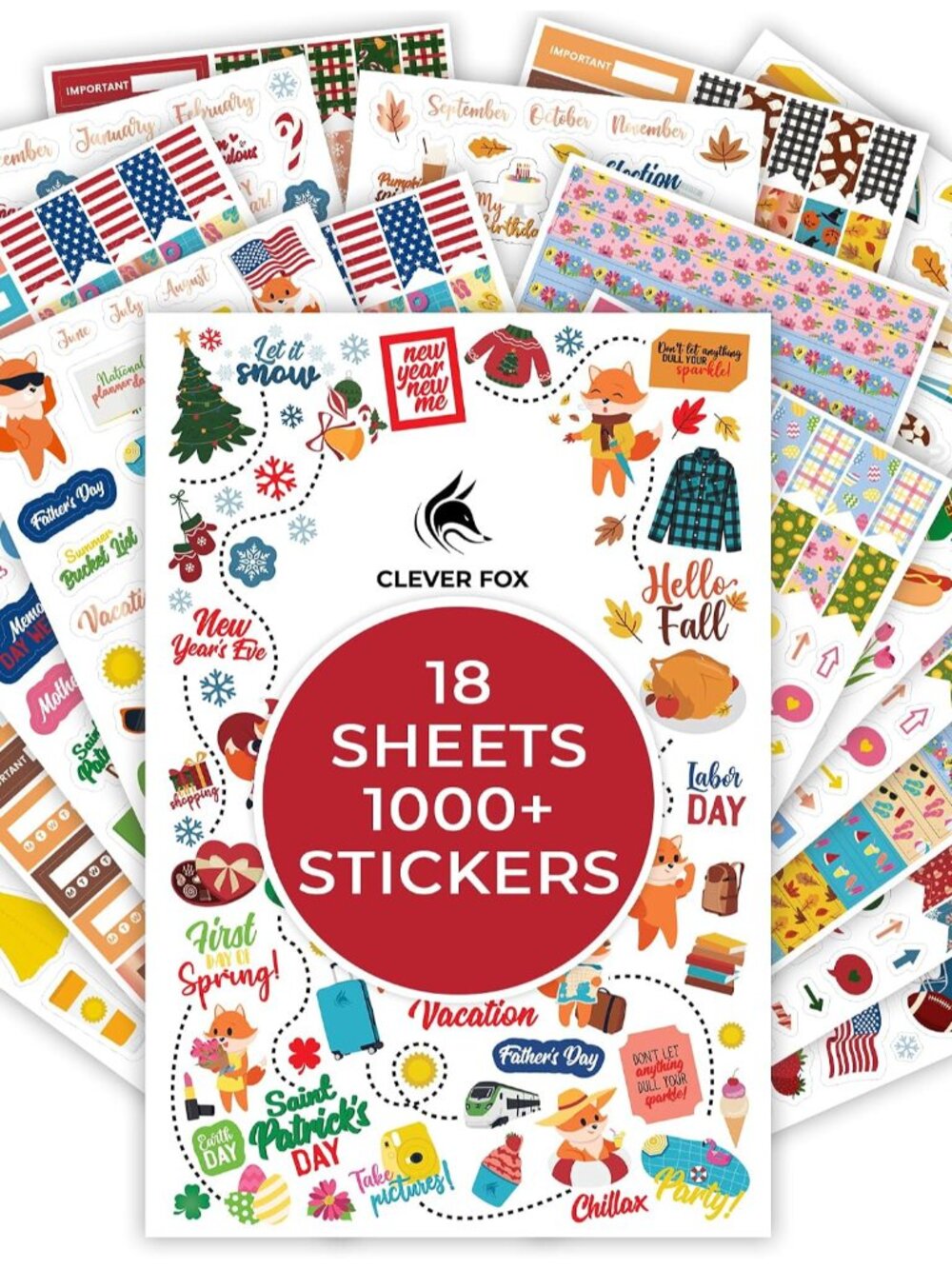 Seasonal & Holiday Planner Stickers, Scrapbooking 600+ 18 Sheets